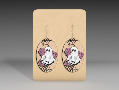 Halloween Pumpkin Ghost Earrings SVG Bundle 3 Designs for xTool Glowforge LightBurn