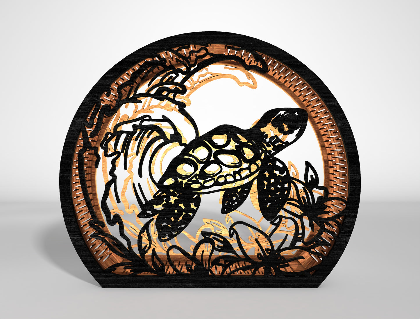 Sea Lantern SVG Bundle with Tropical Ocean Scene Laser Cut Files