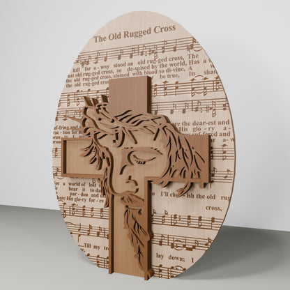 Christian Easter Cross Tabletop Wood Sign Set SVG for Glowforge and xTool