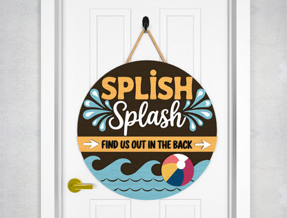 Pool Party Door Hanger SVG Bundle for Glowforge and LightBurn