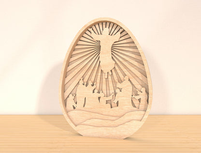 Multilayer Holy Spirit Dove SVG Christian Radiant for Glowforge and xTool
