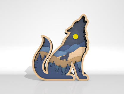 Multilayer Woodland Animal Scene SVG Bundle for xTool and Glowforge