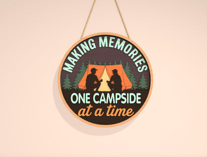 Camping Door Sign Bundle SVG for LightBurn and Glowforge Laser Cut File