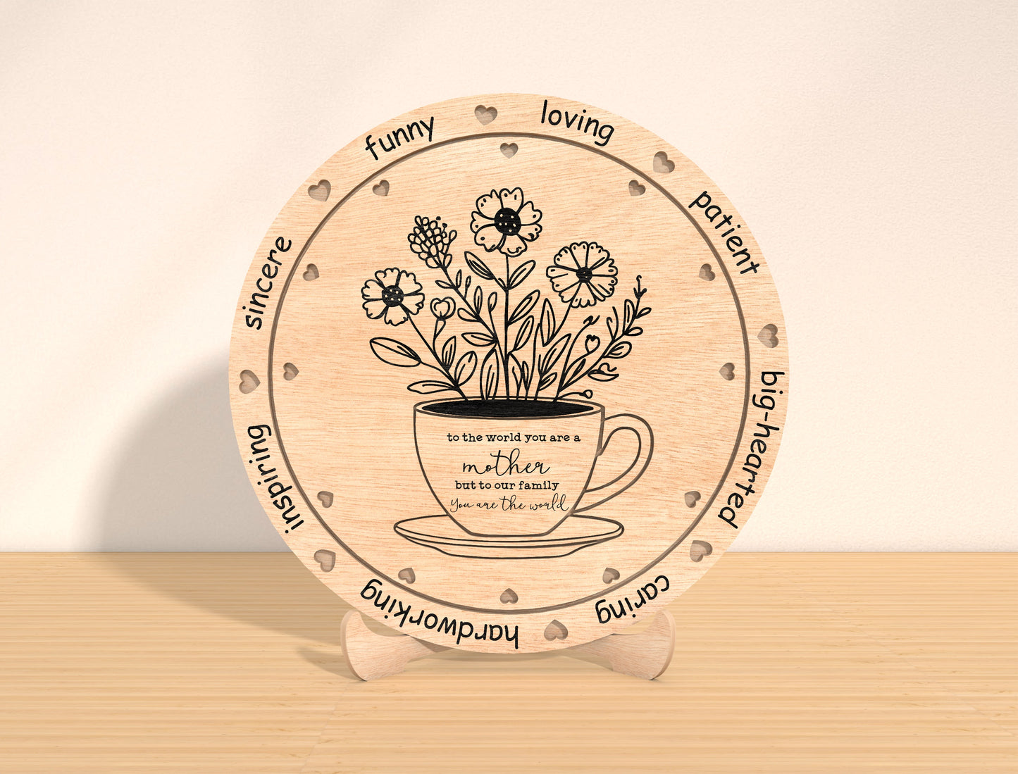Floral Round Botanical Sign SVG Bundle for Glowforge and LightBurn