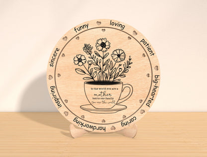 Floral Round Botanical Sign SVG Bundle for Glowforge and LightBurn