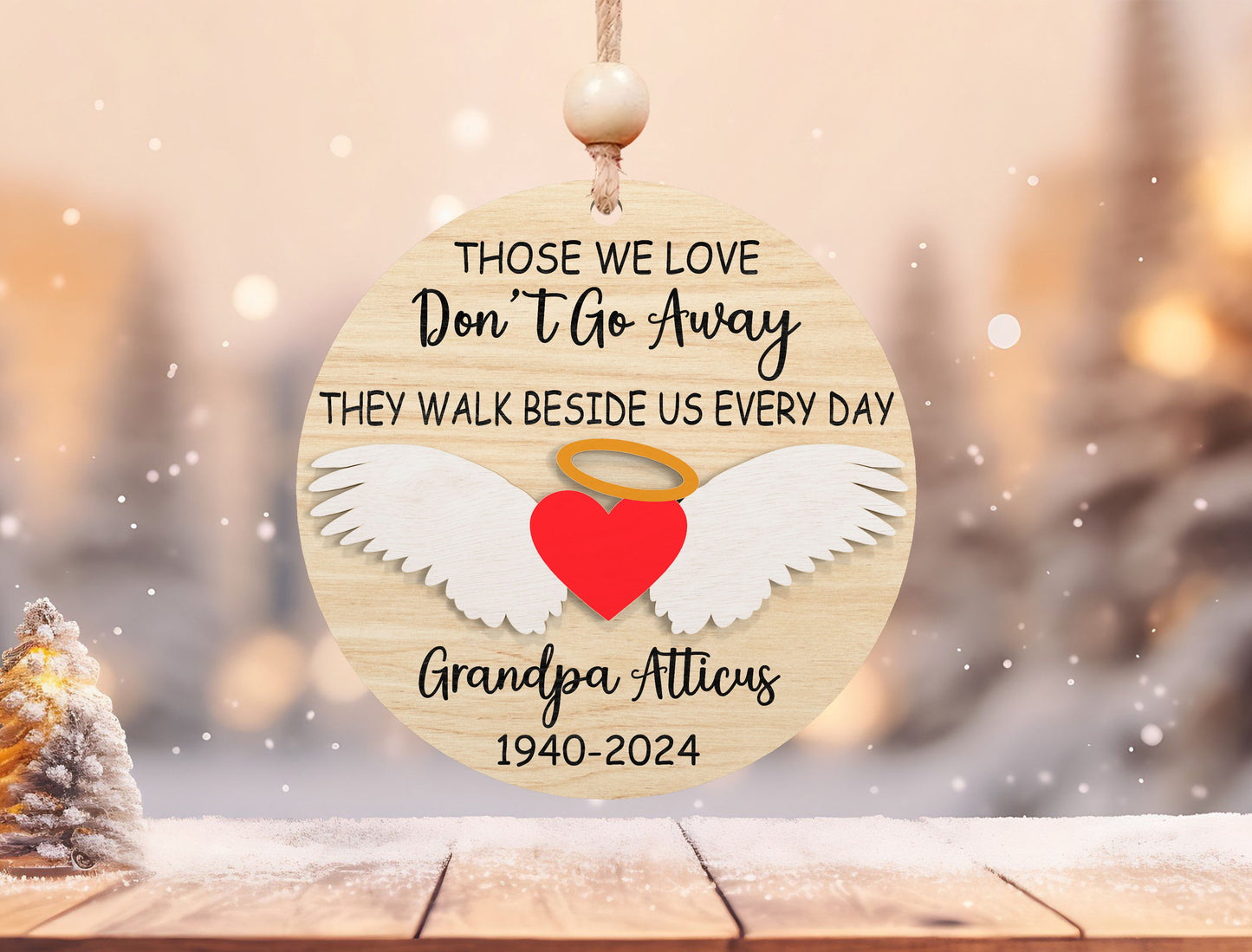 Angel Wing Memorial Ornament SVG Laser Cut File for Glowforge