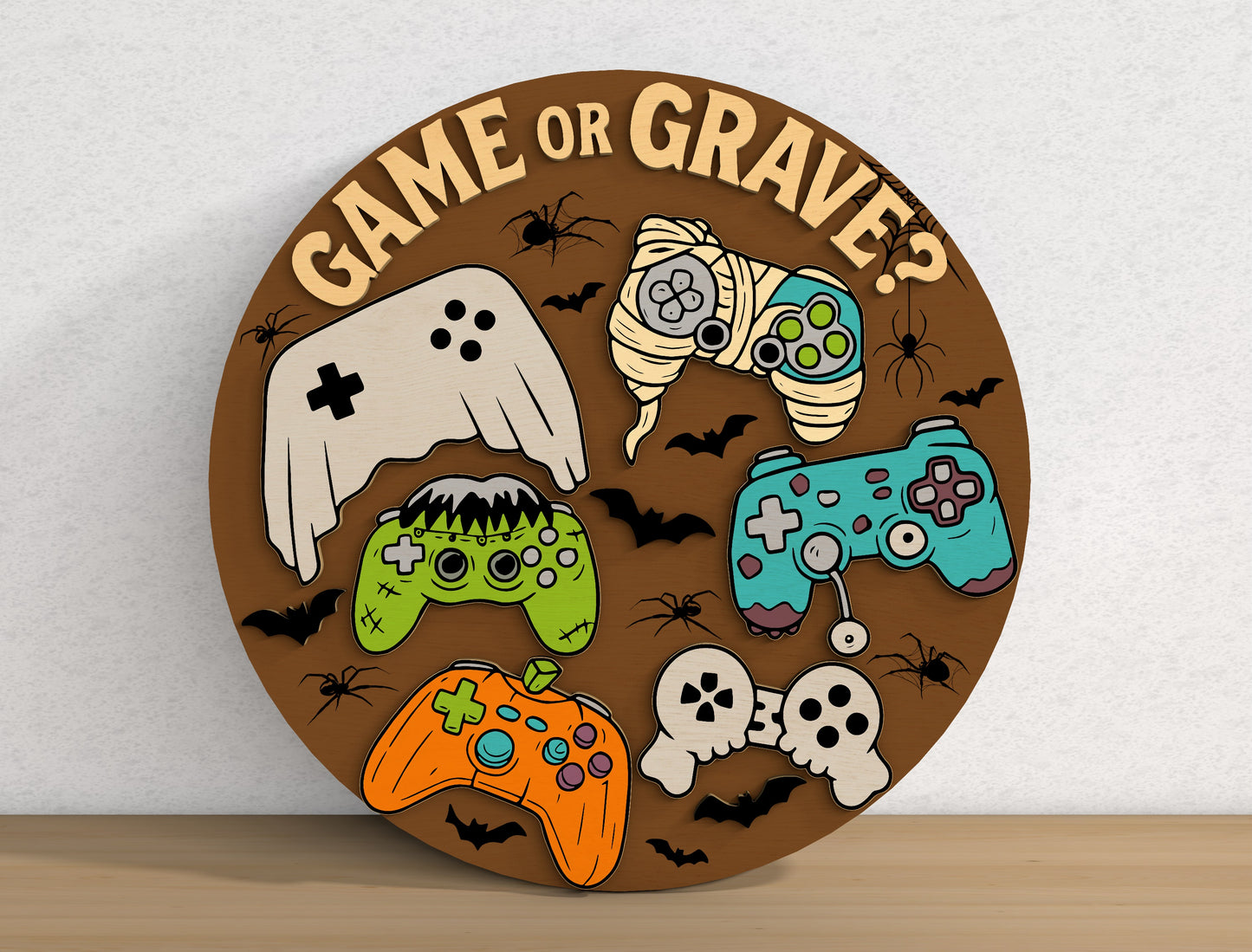 Funny Halloween Door Sign SVG Bundle 9 Designs for LightBurn Glowforge xTool