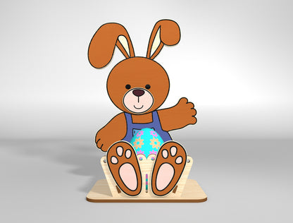 Easter Bunny Egg Holder SVG Bundle Cute Candy for Glowforge and xTool