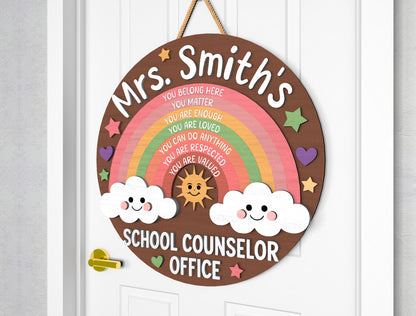 Personalized School Counselor Door Hanger SVG for xTool and Glowforge