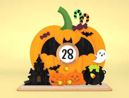 Halloween Countdown Calendar SVG for xTool LightBurn