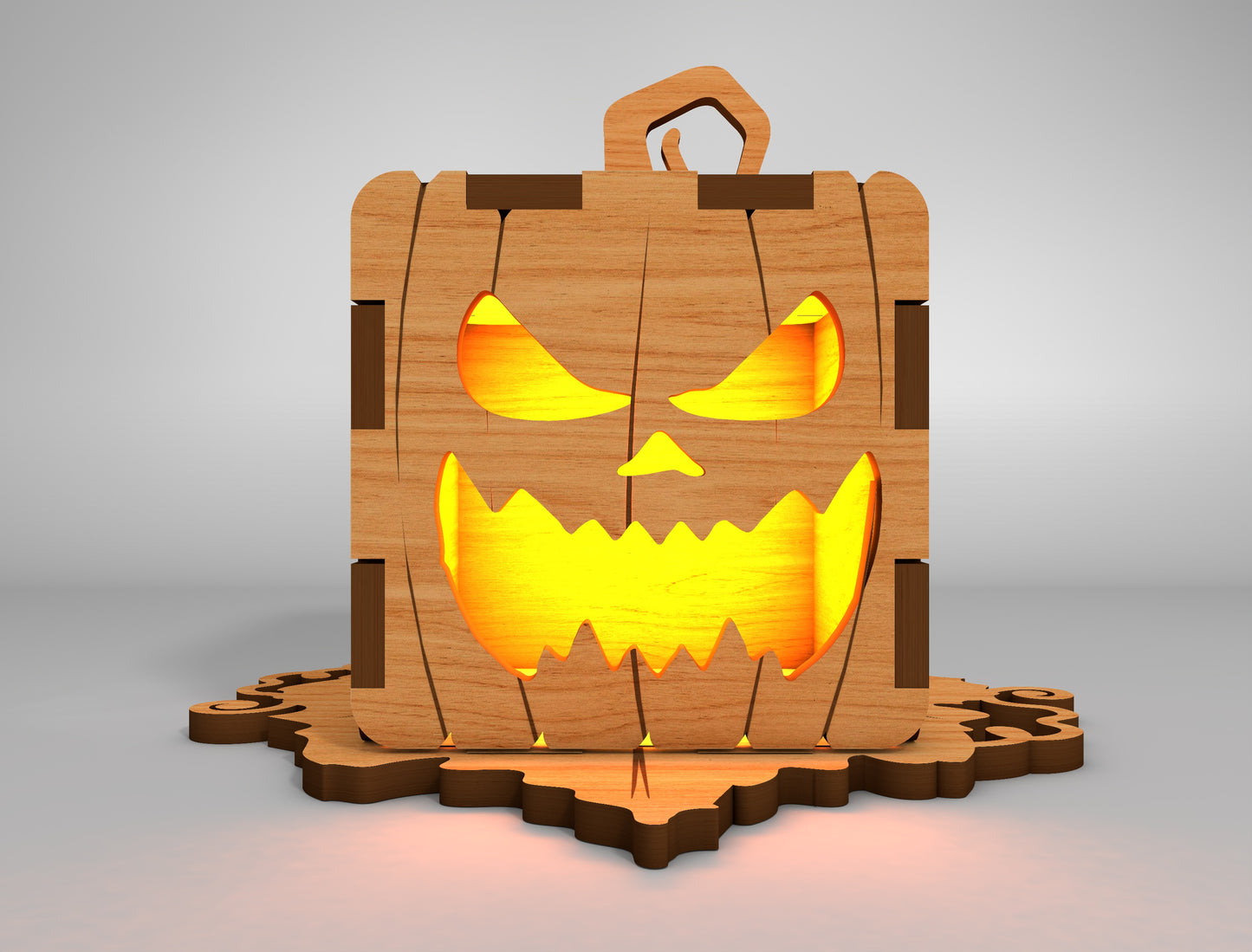 Halloween Pumpkin Lantern Box SVG Set for Glowforge xTool LightBurn