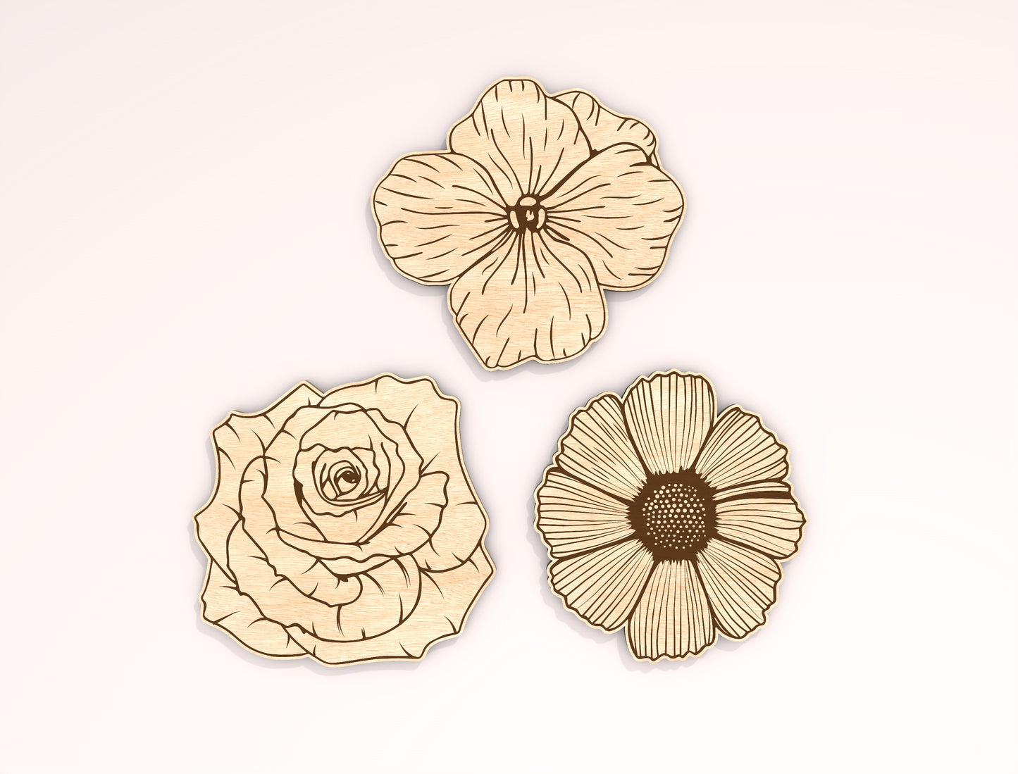 12 Month Flower Shapes Laser Cut File Bundle | Birth Flower Icons | Botanical Wood Cutouts | Glowforge, xTool, LightBurn, etc.