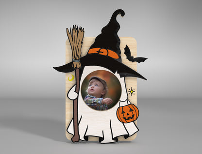 Halloween Fridge Magnet SVG Bundle for Glowforge LightBurn xTool | Ghost Photo Frame | 5 Designs