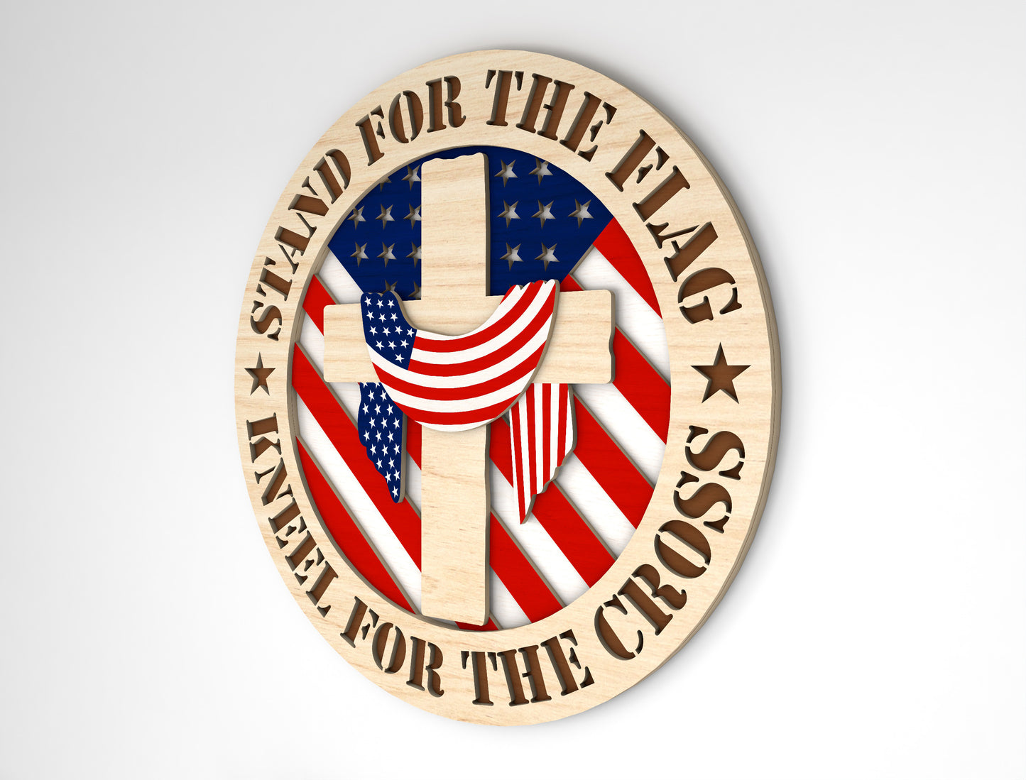 Stand for the Flag SVG Laser Cut File for xTool and Glowforge