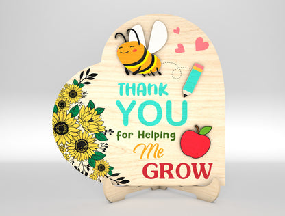 Teacher Appreciation Sign SVG Bundle Laser Cut File for Glowforge