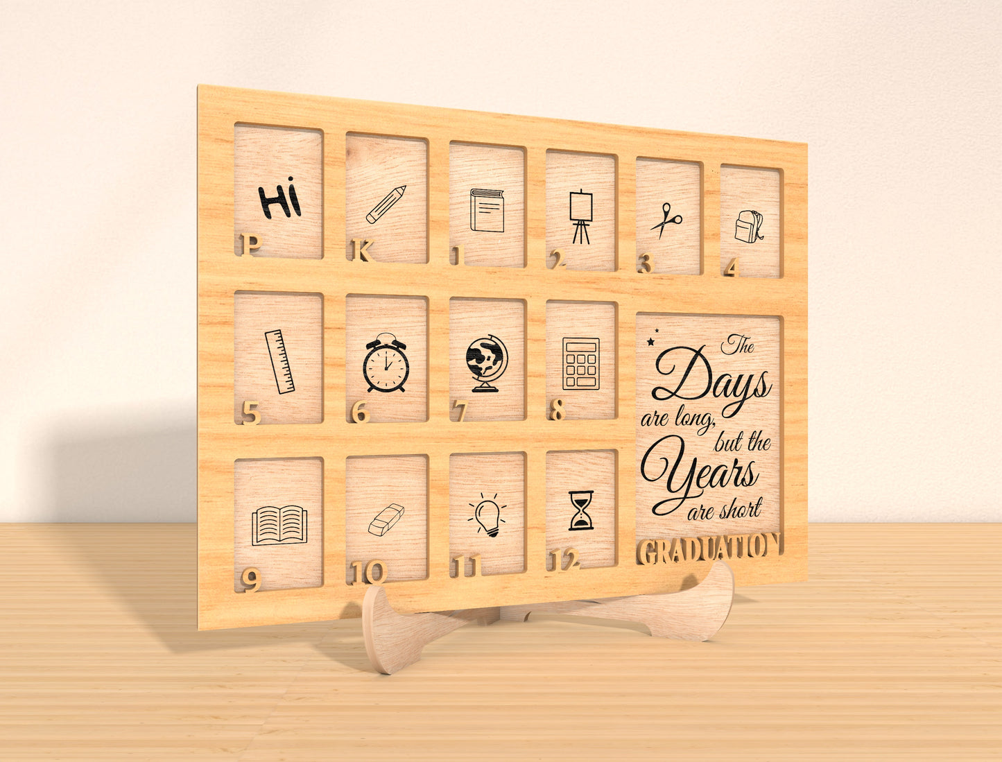 Graduation School Years Photo Frame SVG Laser Cut File for xTool and Glowforge