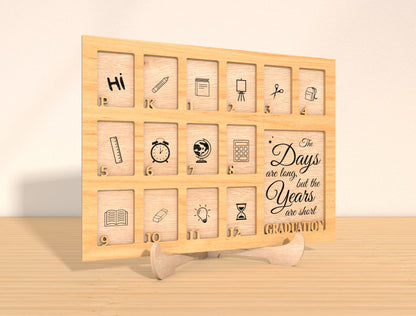 Graduation School Years Photo Frame SVG Laser Cut File for xTool and Glowforge