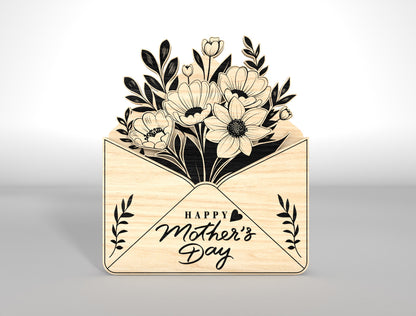 Botanical Floral Gift Card Holder SVG Envelope for LightBurn and xTool