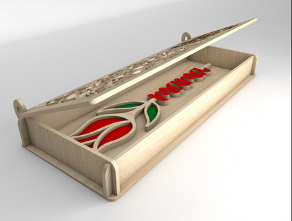 Mama Rose Gift Box SVG Wooden Keepsake Hidden Message for xTool