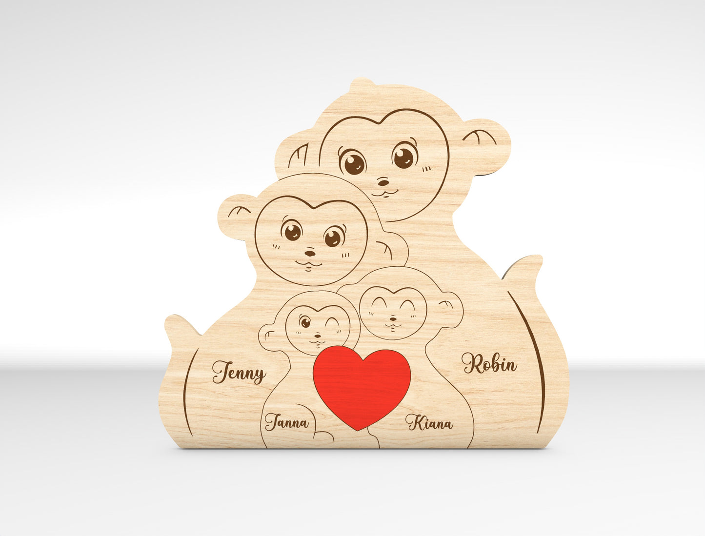 Personalized Family Monkey Puzzle SVG for xTool and Glowforge