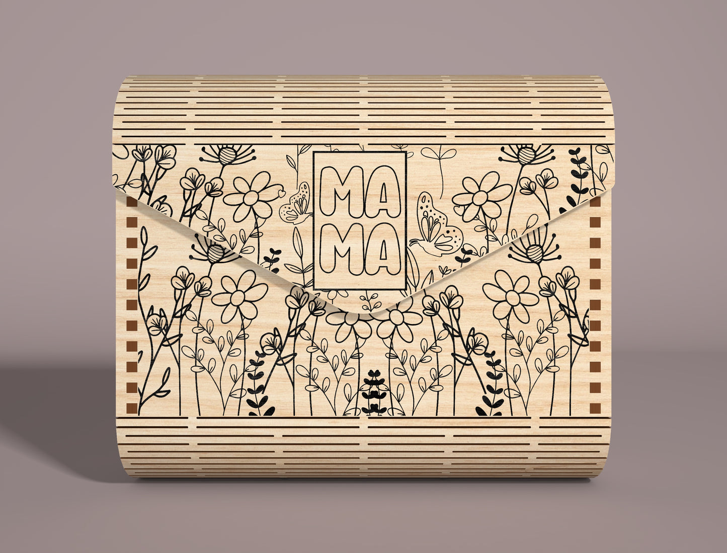 Mom Floral Clutch Bag SVG Wooden Clutch Set for xTool and LightBurn