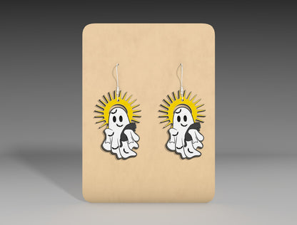 Halloween Halo Ghost Earrings SVG Bundle 3 Designs for xTool Glowforge LightBurn