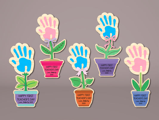 Handprint Flower Gift Set SVG Bundle Mother's Day for xTool