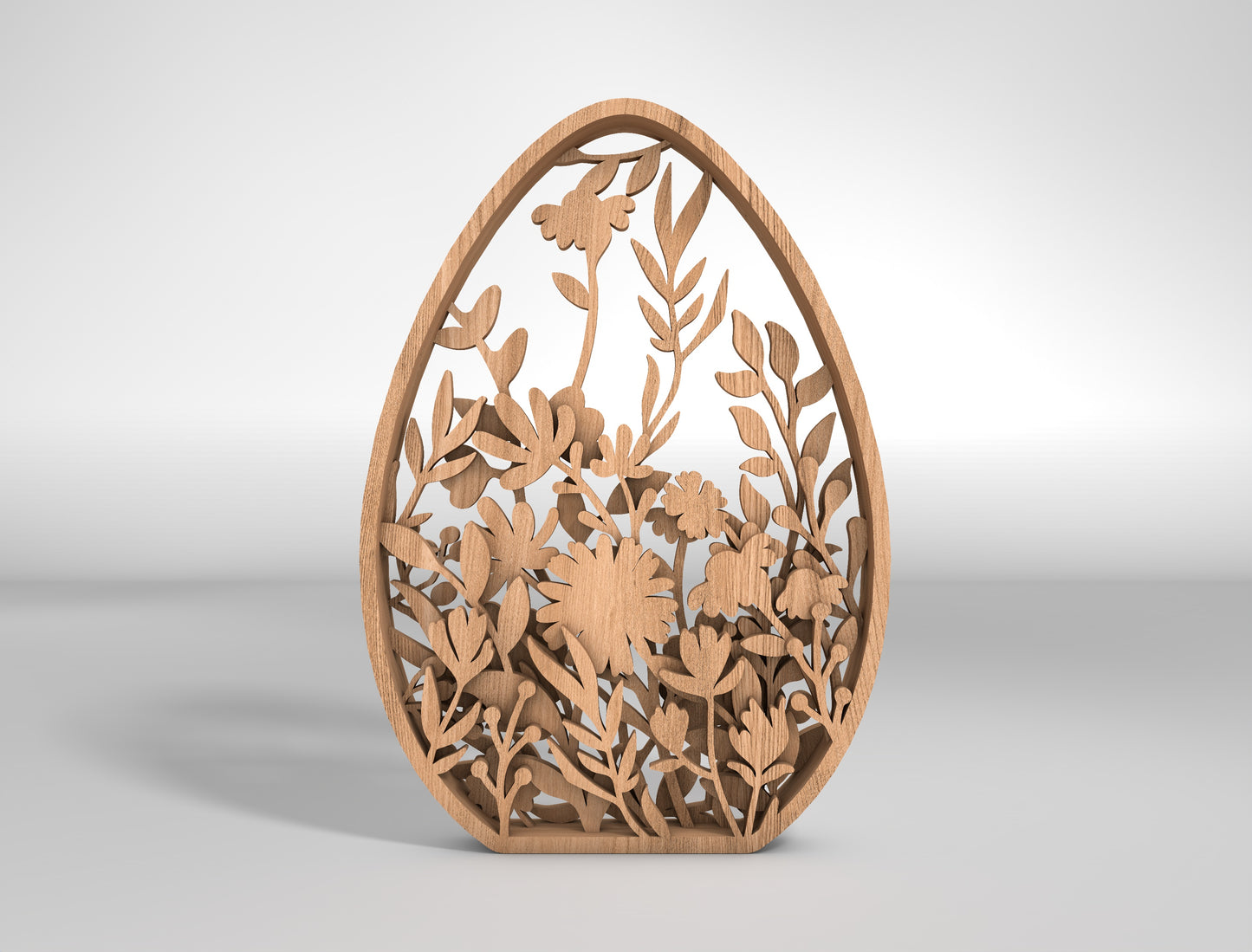 Floral Easter Egg Ornament Set SVG Spring 7 Designs for Glowforge and xTool