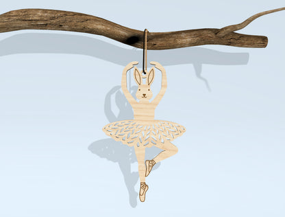 Ballerina Bunny SVG Bundle Dancing Rabbit Easter for LightBurn and xTool
