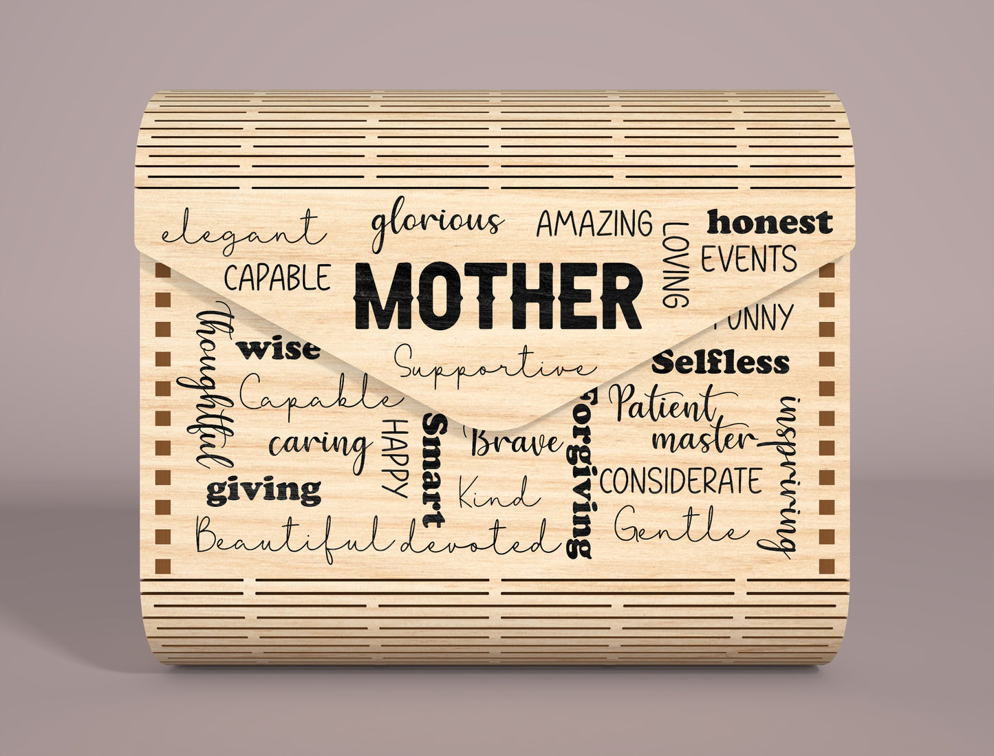 Mom Clutch Bag SVG Personalized Envelope Pouch for Glowforge