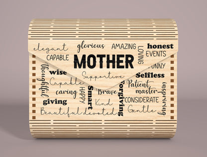 Mom Clutch Bag SVG Personalized Envelope Pouch for Glowforge