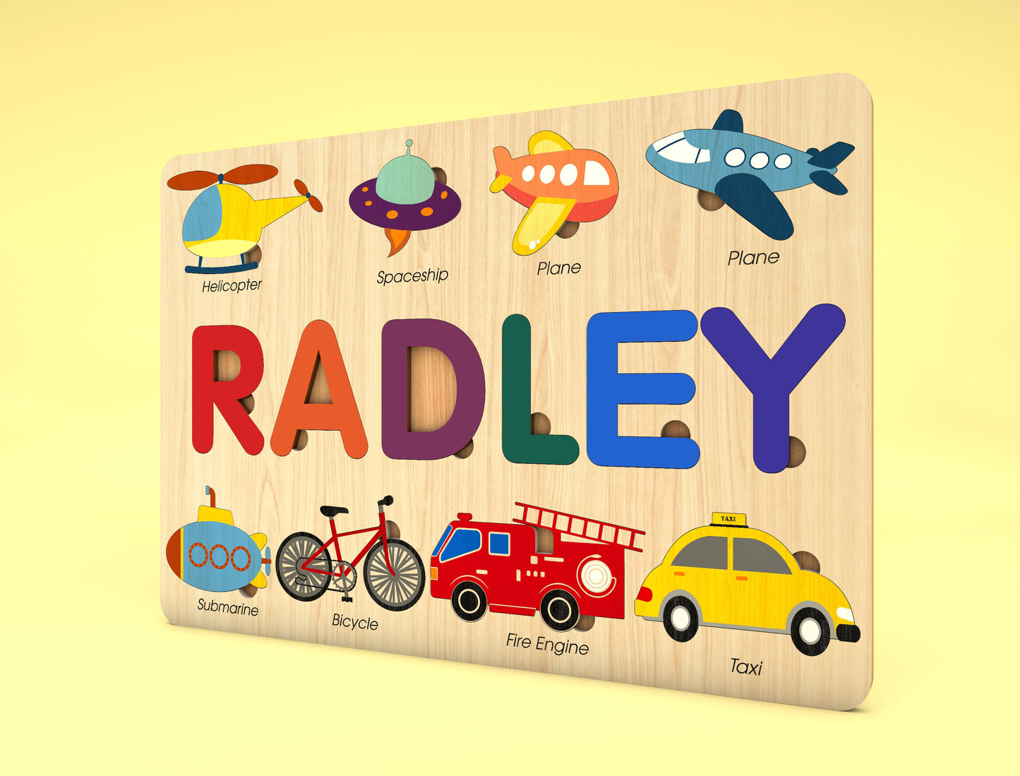 Transportation Name Puzzle SVG for Glowforge and LightBurn