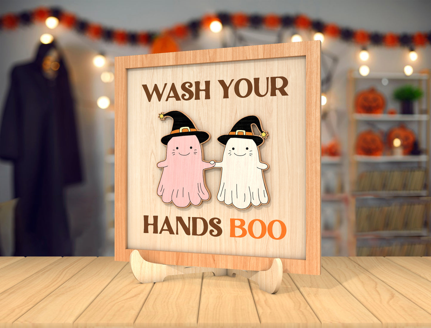 Halloween Wash Your Hands Sign SVG for Glowforge xTool LightBurn