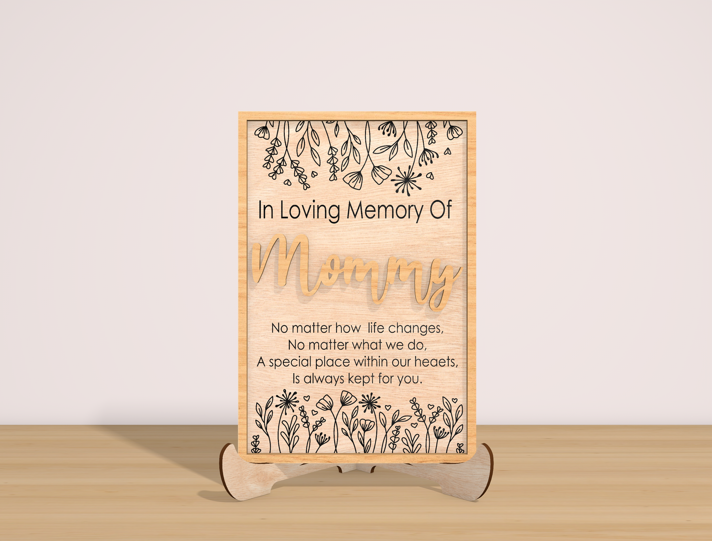In Loving Memory Mother Sign SVG Laser Cut File for Glowforge