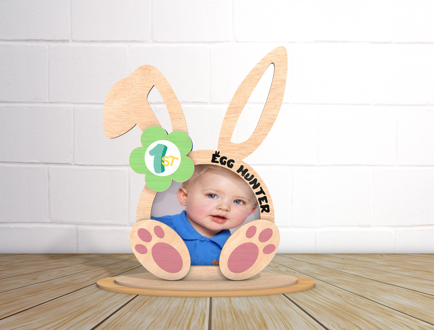 Easter Bunny Photo Stand SVG Kids Easter Photo Holder for LightBurn