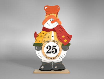 Standing Countdown Snowman SVG 3