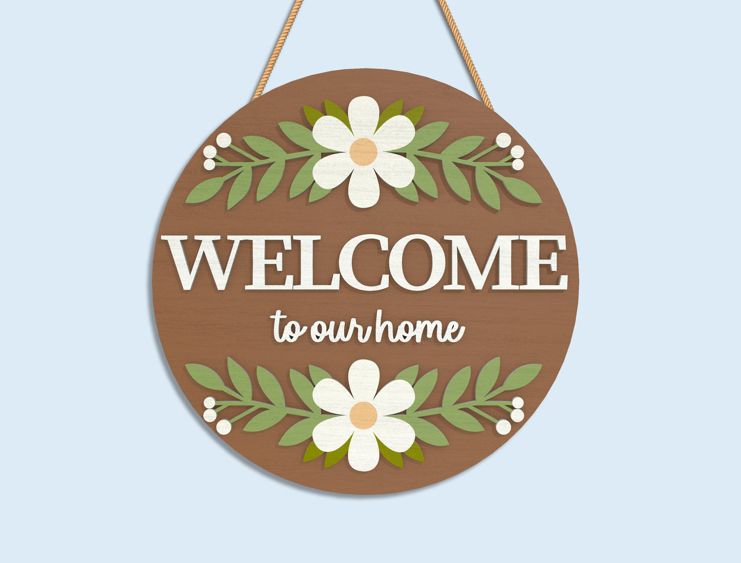 Personalized Family Name Sign SVG Laser Cut File for Glowforge
