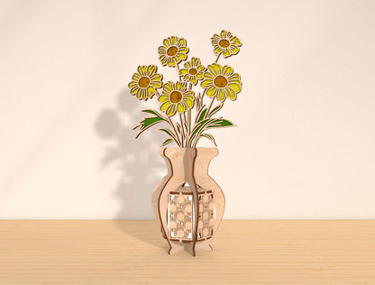 Daisy Lantern SVG Candle Holder Laser Cut File for xTool and Glowforge