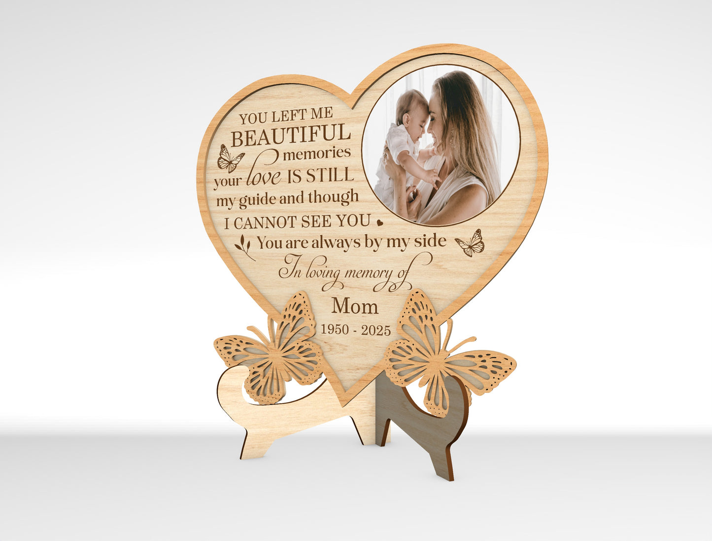 Mother Daughter Photo Frame SVG Heart Tabletop Sign Decor Laser Cut File for Glowforge, xTool, or LightBurn