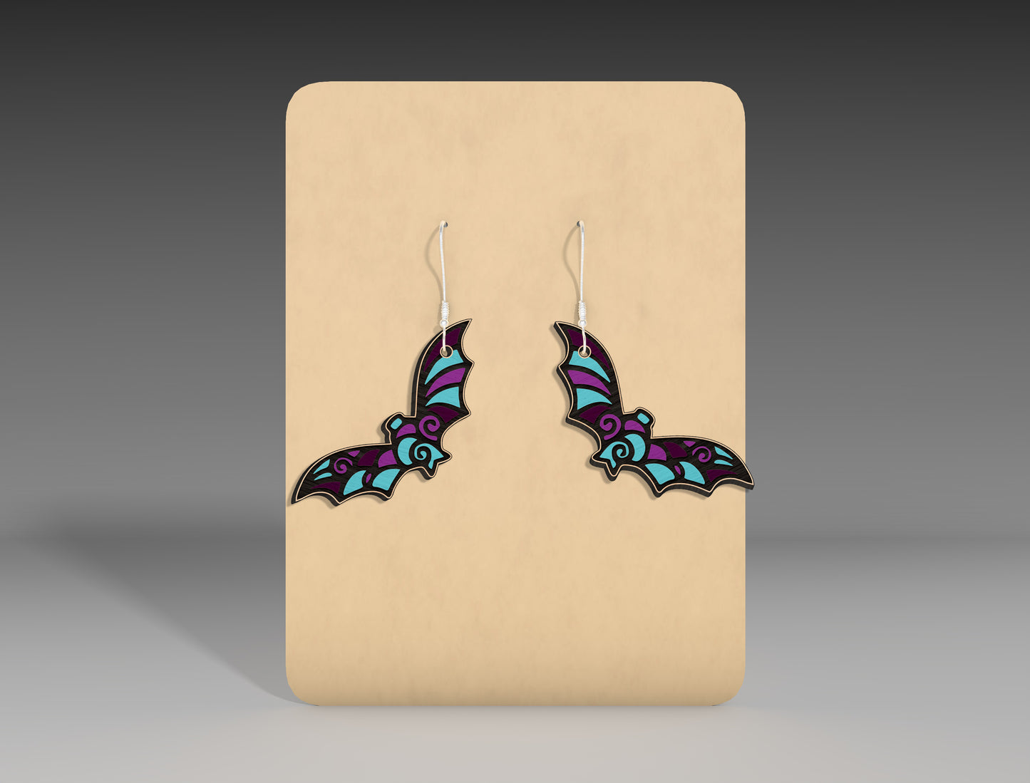 Halloween Bat Earrings SVG Bundle 8 Designs for LightBurn Glowforge xTool