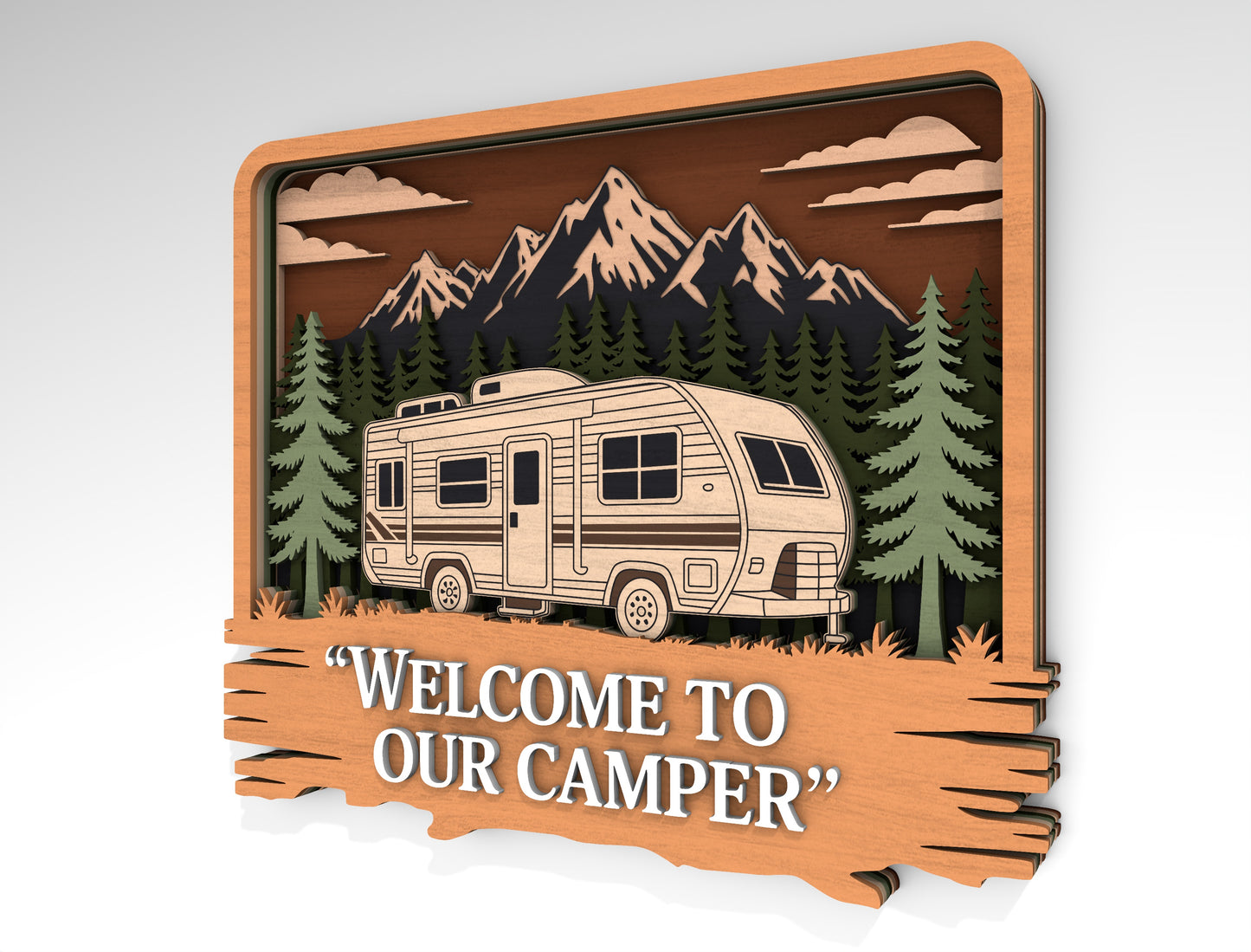 Camping Multilayer SVG Bundle for Glowforge and xTool