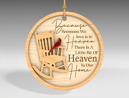 Rocking Chair Memorial Christmas Ornament SVG Bundle Laser Cut File for Glowforge xTool LightBurn