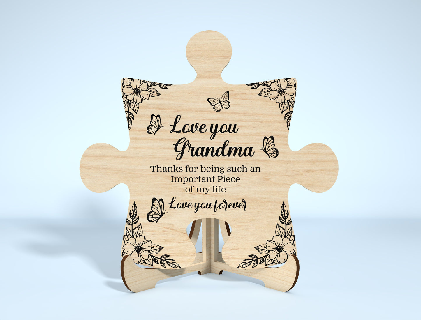 Mom Puzzle Piece Sign SVG Bundle 8 Designs for Glowforge and xTool