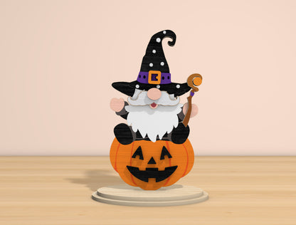 Halloween Pumpkin Gnome SVG Bundle Laser Cut File | 6 Cute Gnome Designs | Spooky Tabletop Decor | Glowforge, xTool, LightBurn, etc.