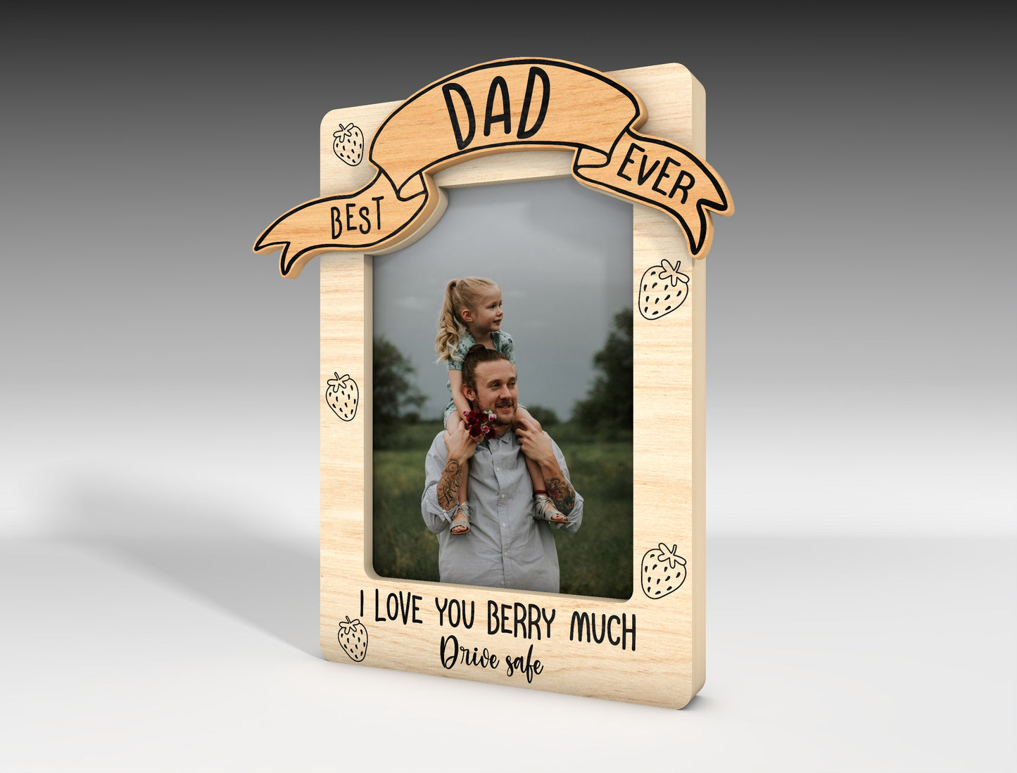 Dad Banner Photo Frame Plaque SVG Laser Cut File for xTool and LightBurn