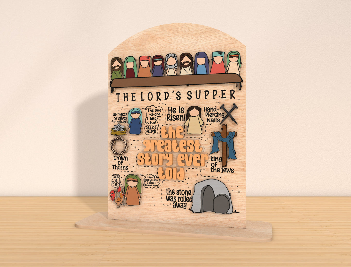 Last Supper Scripture SVG Christian Bible Story Easter for LightBurn