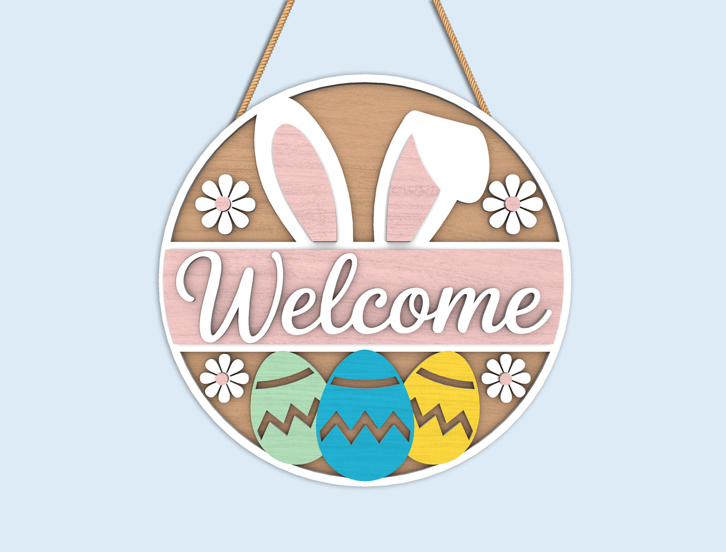 Easter Round Sign Bundle SVG Religious Floral for Glowforge and xTool