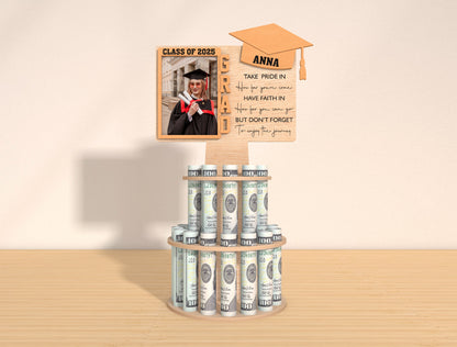 Graduation Money Cake Photo Frame SVG for Glowforge and LightBurn