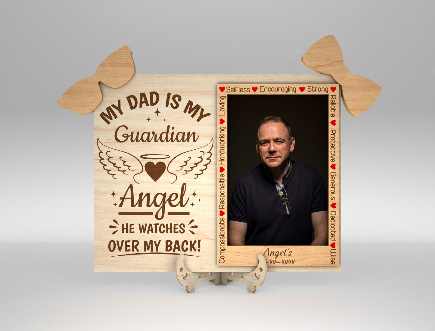 Dad Memorial Photo Frame SVG Laser Cut File for LightBurn and xTool