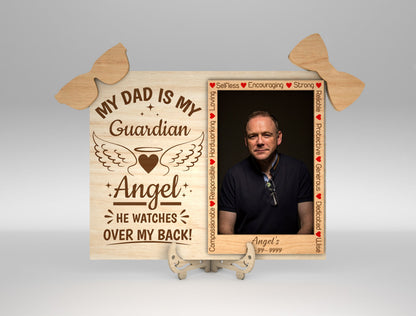 Dad Memorial Photo Frame SVG Laser Cut File for LightBurn and xTool